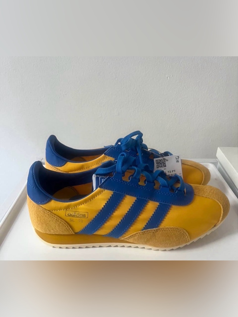 adidas Yellow and Blue SL 72 Low-Top Sneakers